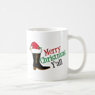 Vrolijke Kerstmis Yall van de cowboy Koffiemok