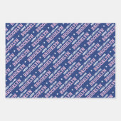 Vrolijke Kerstnaam Monogram Roze Marine Tiener Mei Inpakpapier Vel (Voorkant)
