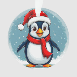 🎄🐧 Vrolijke Kerstpinguïn Kerstsouvenir ✨ Ornament