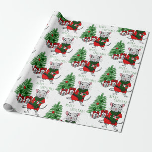vrolijke kerstrat cadeaupapier