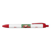 Vrolijke kerstschrijfpen blauwe inkt pen (Bovenkant)