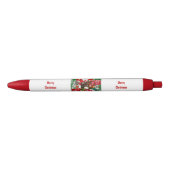 Vrolijke kerstschrijfpen blauwe inkt pen (Voorkant)