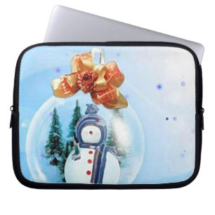 vrolijke kerstsnow_funda_10 laptop sleeve