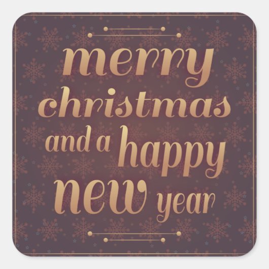 vrolijke kerststickers vierkante sticker (Voorkant)