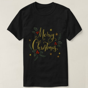 Vrolijke kersttypografie Moderne shirts