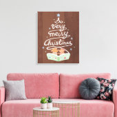 Vrolijke kersttypografie Reinders Canvas Print (Insitu (Woonkamer))