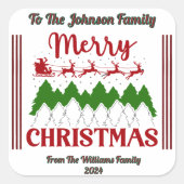 Vrolijke kerstvakantie Sticker (Voorkant)