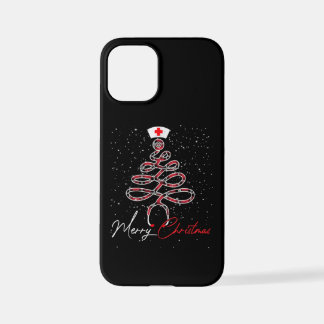 Vrolijke Kerstverpleegster Grappig PICU Verpleegst iPhone 12 Mini Hoesje