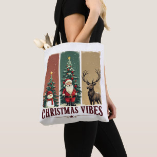 Vrolijke kerstvibes alleen Kerstmis Draagtas