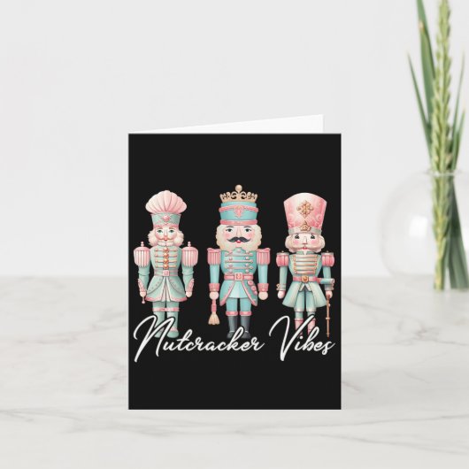 Vrolijke kerstvibes Notenkraker Ballet Vrede Kerst Kaart (Voorkant)