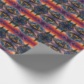 Vrolijke kerstviering in de winter cadeaupapier (Hoek)