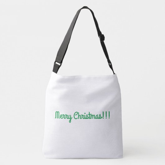 Vrolijke Kerstviering wensen Printed Shop Crossbody Tas (Achterkant)