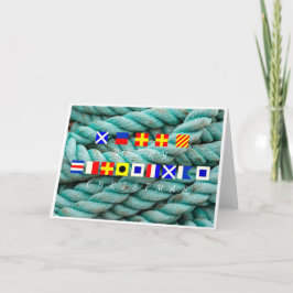 Vrolijke kerstvlaggen kaart