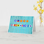 Vrolijke kerstvlaggen kaart (Gele Bloem)