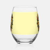 Vrolijke Kerstwijn Zonnebloem Krans Holly Joy Wijnglas Zonder Voet (Links)