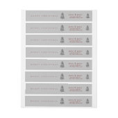 Vrolijke kerstwrap rond retour adreslabel (Vel)