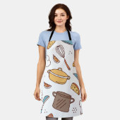 Vrolijke keuken Doodle Schort (Gedragen)