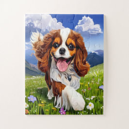 Vrolijke Kind Puppy Jigsaw Puzzel