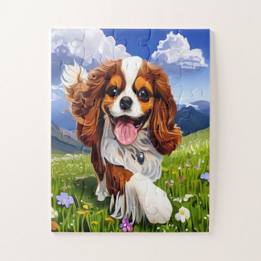 Vrolijke Kind Puppy Jigsaw Puzzel (Verticaal)