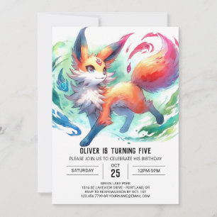 Vrolijke kinderen Fox Verjaardag Kaart