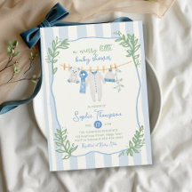 Vrolijke Kleine Blauw Groene Gestreepte Jongens Ba