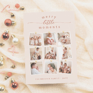 Vrolijke Kleine Momenten 9 Fotocollage Kerstmis Feestdagenkaart