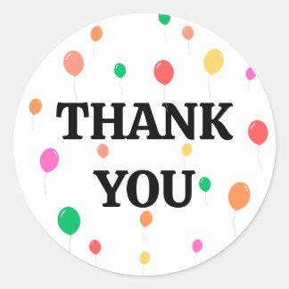 Vrolijke kleurrijke ballon verjaardag ronde sticker