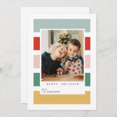 Vrolijke kleurrijke vrolijke kerstkaarten feestdagenkaart (Voorkant / Achterkant)