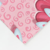 vrolijke konijnen fleece deken (Hoek)