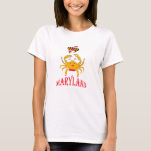 Vrolijke krab in Maryland T-shirt