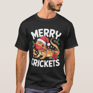 Vrolijke krekels! Bearded Dragon Christmas Pun T-shirt