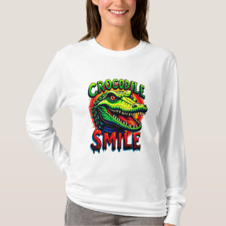 Vrolijke krokodillenglimlach - leuk en grillig t-shirt