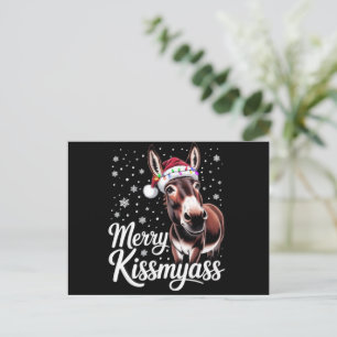 Vrolijke Kusmijezel Ezel Sarcasme Kerst Pret Pijam Feestdagenkaart
