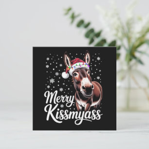 Vrolijke Kusmijezel Ezel Sarcastisch Kerst Pret Pi Kaart