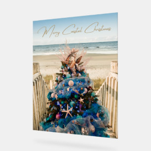 Vrolijke Kustkerst Tropische Strand HolidayTree Acryl Bord