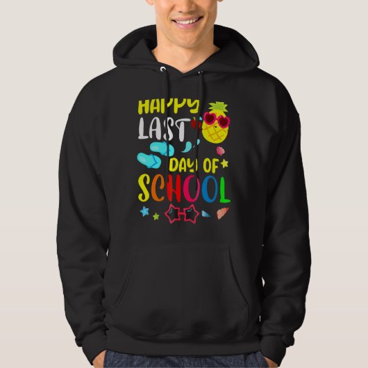 Vrolijke laatste dag van de schooltijd voor de lee hoodie (Voorkant)