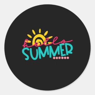 Vrolijke laatste dag van het Kinder schoollerarenA Ronde Sticker