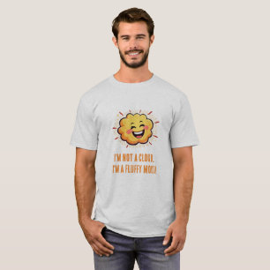Vrolijke Lachende Kawaii Cloud Karakterkunst T-shirt