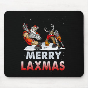 Vrolijke Laxmas-lelijke kerst Lacrosse Santa Reind Muismat