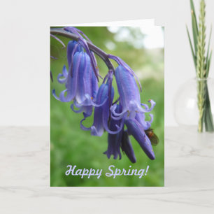 Vrolijke lente! "Bluebells in England" Feestdagen Kaart