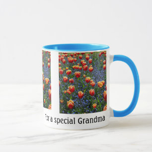 Vrolijke Lente Tulpen - Oma () Mok
