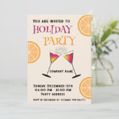 Vrolijke leuke vakantie cocktail party corporate kaart (Staand voorkant)