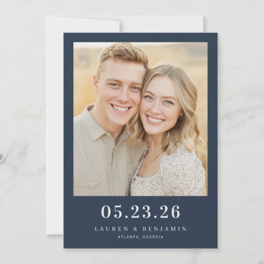 Vrolijke Marine Tegenwoordige Foto Save The Date (Voorkant)