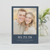 Vrolijke Marine Tegenwoordige Foto Save The Date (Staand voorkant)