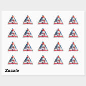 Vrolijke Merry Christmas Rabbit Triangle Sticker - (Vel)