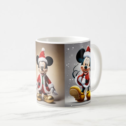 Vrolijke Mickey Kerst Mok (Voorkant rechts)