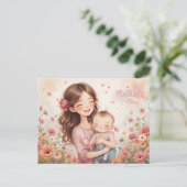 Vrolijke moederdag! feestdagenkaart (Staand voorkant)