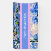 Vrolijke Moederdag, waterlelende achtergrond, Spandoek (Verticaal)