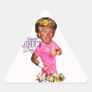 vrolijke moeders dag driehoek sticker