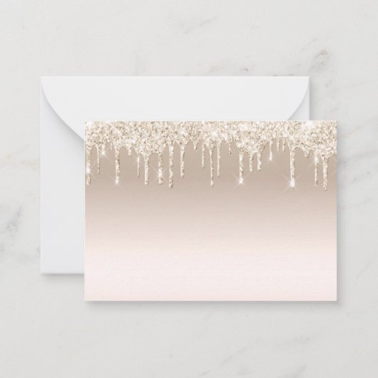 vrolijke moeders dag gouddruppels notitiekaartje (Achterkant)